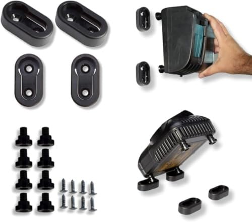 Universal Charger Mount - Power Tool Charger Holder - Universal Charger Wall Mount - Battery Charger Mount - Compatible with DeWalt, Milwaukee, Makita, & More - Injection Molded ABS Plastic