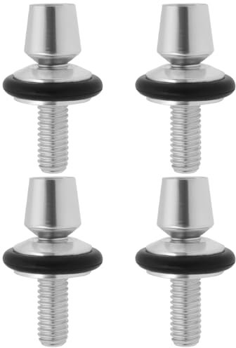 Micro Traders 4Pcs Bicycle M6 V-Brake Lever Adjuster Bolt Aluminum-Alloy Compatible with Shimano Compatible with Dia Compe Compatible with Campagnolo