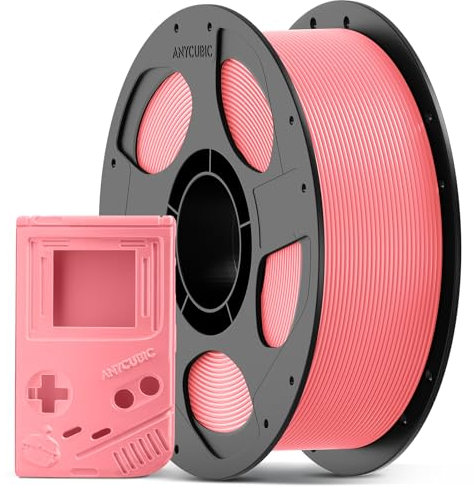ANYCUBIC Refill High Speed PLA und Spool Kit, Bis zu 600 mm/s Hohe Geschwindigkeit 3D Drucker Filament, Intelligente Identifikation 1KG Rosa