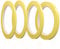 ASFWAGQ 4 Rollen Fine Line Tape,Masking Tape,Zierstreifenband 3/6/15mm Breit 66 Meter Kreppband Selbstklebendes Malerband für Whiteboard,Basteln,Schule,Büro,Deko (4, Gelb)