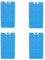 BARAKYEG Lot de 4 Pain de Glace pour Sac Isotherme,Elément de Refroidissement,Sac de Congélation Réutilisables,Bloc de Glace pour Glacière,12h de Refroidissement,200g unité,Plastique,8x15x2cm Bleu