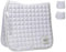 NETPROSHOP Turnier Schabracke Stockholm Dressur oder VS Weiss Gr. Pony oder Full mit Sichtfenster für Startnummer, Groesse:Full, Farbe:Dressur