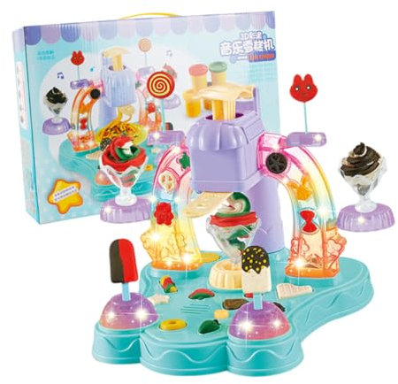 Alasum 1set Ice Cream Machine Toy Craft for Boys and Girls No Battery Required Creativity Social Skills Random Accessory Colors