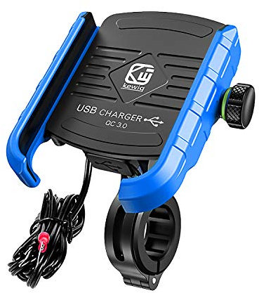 Giantdeer Supporto Telefono Moto con Porta di Ricarica USB, 360 °Regolabile,Universale Alluminio Porta Cellulare Moto,Adatto per Telefoni Cellulari da 3,5~6,5 Pollici,per Scooter Motocycle Bicicletta