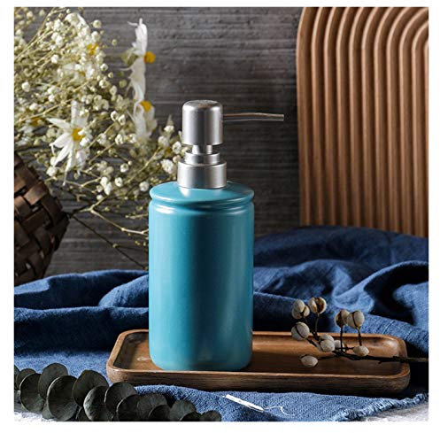 Matte Seifenspender, 1 Stück, Keramik-Pumpspender, 380 ml/12,8 oz, Pumpspenderflasche für Badezimmer und Küche, Seifenspender (Seifenspender a)