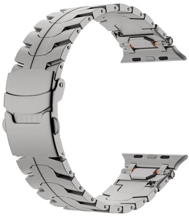 FKMBD Explore-Iron-Man-Edelstahl-Uhrenarmband für Apple Watch S10, 46 mm, S10, 42 mm, Ultra, 49 mm, 45 mm, 44 mm, 42/44mm, Achat