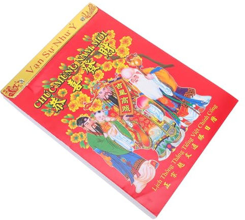 TEHAUX Vietnamesischer Traditions-wandkalender Jahr Des Pferdes Tageskalender mit Abreißbaren Seiten Vietnamesische Kultur Solarbegriffe Mondkalender für Zuhause Büro Restaurant