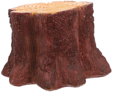 Hoement Lampada LED Albero Finto con Fiamma Tremolante Decorazione Tronco in Resina Realistica Luce Notturna USB per Tavolo Effetto Caldo per Natale e Halloween