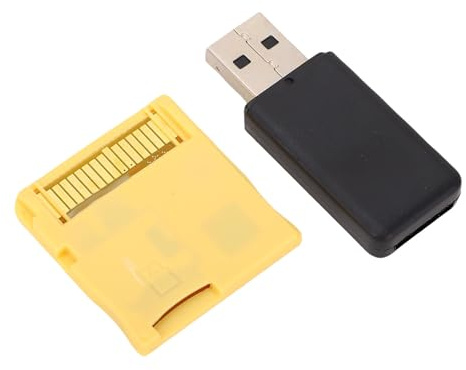 Cuifati 2025 Upgrade R4 Video Games Memory Card for 2DS 3DS Game Console, ASIC Chip Flash Card with Reader, Customizable Interface, Adjustable Brightness (Gold)