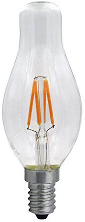 Laes - Quinqué Filamento LED Vintage, E27, 2.5 watts, Transparente, 58 x 143 mm