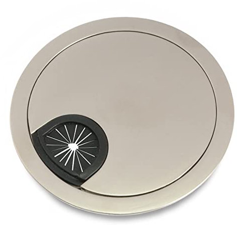 PRIOstahl® Kabeldurchlass Kabeldurchführung Kabelauslass Metall / Ø68mm Edelstahl (Optik) / Gummidichtung