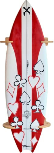 Premium Rack für vertikale Aufhängung aus holz - Perfekt für Surfboards, Shortboards und Longboards