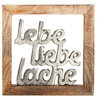 G.i.l.d.e Rahmen Lebe, Liebe, Lache Höhe 20 cm