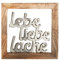 G.i.l.d.e Rahmen Lebe, Liebe, Lache Höhe 20 cm
