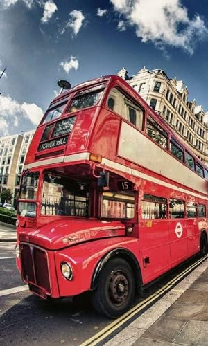 Vlies Fototapete LONDONER BUS 150 x 250 cm | Vliestapete - Wandtapete inklusive Kleister | PREMIUM VLIES QUALITÄT
