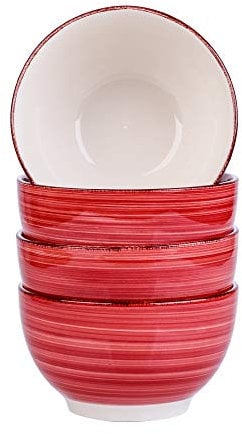 vancasso, Série Bella, Bols à Céréales en Porcelaine 4 Pièces, Grande Capacité 750 ML, Ramen, Fruit, Salade, Petit Déjeuner