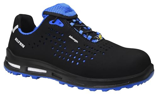 ELTEN Impulse XXT Blue Low ESD S1, Sicherheitsschuhe für Damen+Herren, leicht, Kunststoffkappe (Leichter als Stahlkappe), Obermaterial: Textil, Innenfutter: Textil (atmungsaktiv), Gr. 41