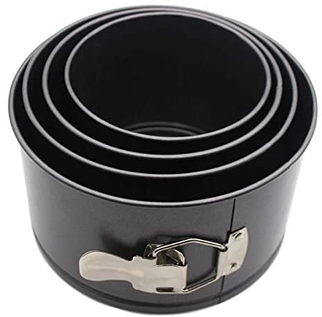 Falytemow Springform mit Antihaftbeschichtung, mit abnehmbarem Boden, klein, hoch, rund, Käsekuchenform, Set, Größe 11,9 cm, 14 cm, 16 cm, 17,8 cm