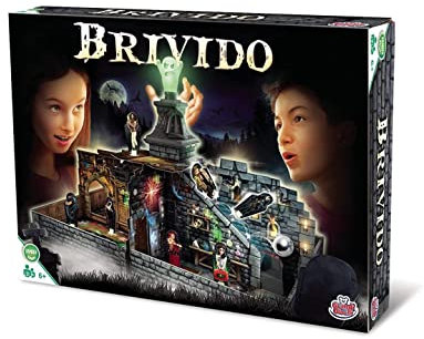 Grandi Giochi, BRIVIDO Brettspiel 6 Spieler mit Figuren und Geist, der im Dunkeln leuchtet, GHT01000, 8056379122210