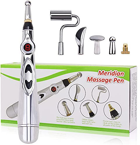HASAIKA® Akupunkturstift, Elektronische Akupunktur Stift, elektronischer Massagestift, Akupunktur-Maschinen-Meridian-Stift zur Muskelheilung, Schmerzlinderung (Batterie nicht enthalten)