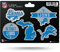 Detroit Lions Aufkleber, klein, 10,8 x 15,2 cm, 5 Stück