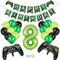 24Pcs Video Game Birthday Party Decorations for Boys, 8th Gaming Controller Balloons with HAPPY BIRTHDAY Banner Number 8 Foil Balloon Game Theme Party Supplies