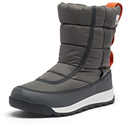 Sorel KIDS WHITNEY II PUFFY MID WATERPROOF Winterstiefel für Unisex Kinder, Grau (Quarry x Sea Salt) - Youth, 38 EU