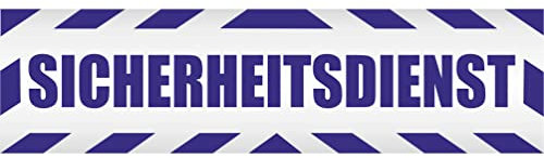 INDIGOS UG - Magnetschild SICHERHEITSDIENST mit Rahmen 60 x 16 cm blau - Magnetfolie für Auto - LKW - Truck - Baustelle - Firma