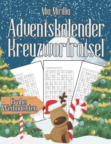 Adventskalender Kreuzworträtsel: 24 knifflige Rätsel für Erwachsene und Senioren | Geschenkidee zum Advent, Weihnachten oder Geburtstag