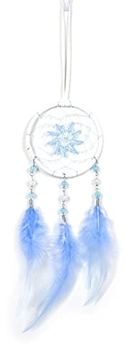 Original Handgemachter Traumfänger Dreamcatcher,Asudaro Auto Feder Anhänger Traumfänger Anhänger Für Schlafzimmer Wohnzimmer Balkon Dekoration Kreatives Auto Dekorieren Anhänger,Blau