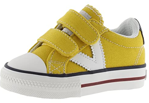 victoria Unisex Sneaker Tribu Canvas & Kontrast-Logo & Klettverschlüsse 1065163 für Kinder Mostaza 25