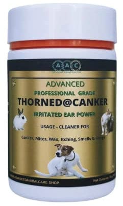 AAC Advanced Animal Care Thorned@Canker 30g For Ears & Paws. Itchy, Inflammed,Sore, Waxy, Dirty, Smelly Canker/Mites Treatment For Dogs Cats Rabbits