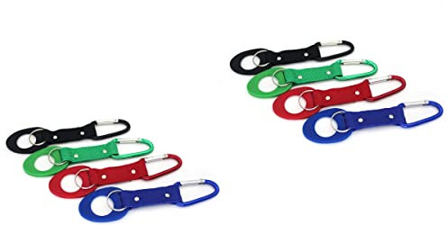 Lot De 2 Porte-Bouteilles d'eau avec en Aluminium Et Clip en Silicone pour Camping Et Voyage 4 Pièces X 2