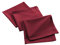Douceur d'Intérieur, 3 Serviettes de Table (40 x 40 Cm) Mistral Bordeaux, Coton Recyclé