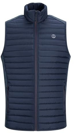 JACK & JONES Vestes d'extérieur à col multi bodywarmer pour homme, Bleu marine vif, 7XL