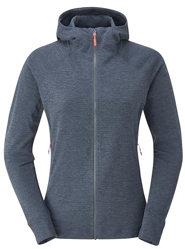 Rab Women's Nexus Hoody - Full-Zip Lightweight Fleece Jacket for Hiking, Trekking, & Climbing - Steel - Medium