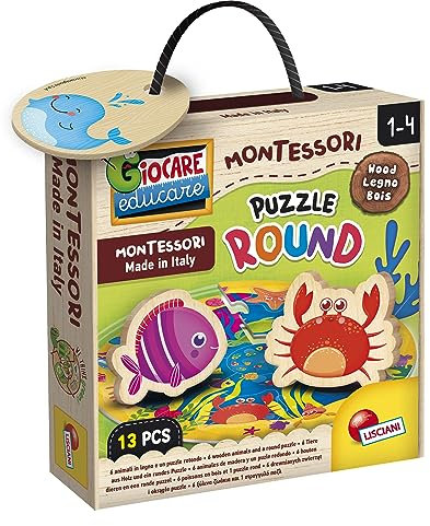 Lisciani Giochi - Montessori Wood Puzzle round