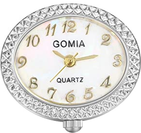 Silverora Ellipse Ring Watch Finger Watch Mens Ladies Analogue Quartz Watch Zirconia Arabic Numeral Shell Dial Elastic Strap Simple
