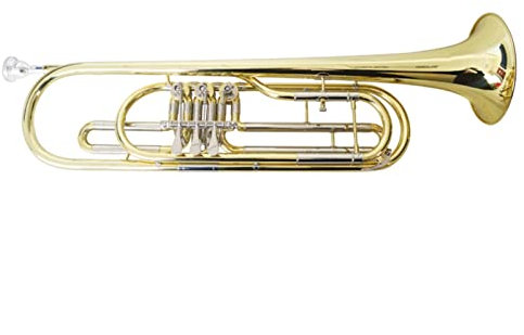 Trompeten Basstrompete B-Dreiflache Drehventil Goldlackiert Trompete aus Messing