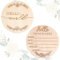 Ouligay Meilensteinkarten Baby Holz Schild Neugeborene Hallo Welt Announcement Sign Baby Hello World Willkommensschild Rund für Schwangere,Werdende Mütter Werdende Eltern