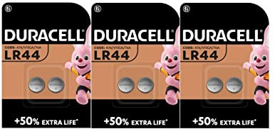 6X Duracell LR44 A76 V13GA 76A (3 Blister Da 2 batterie) 6 Pile