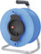 as - Schwabe Camping Kabeltrommel Leertrommel Ø285 mm für ca. 50 m Kabel mit Kabelhaspel und Steckerplatz, Thermoschutzschalter, IP44, Blau, 12228