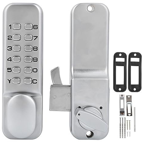 Set di Serrature Meccaniche Senza Chiave con Tastiera, Pomello Per Porta, Serratura con Combinazione a 11 Cifre, Serratura Senza Chiave Per Porta Scorrevole Accesso di Sicurezza Domestica Per Porte, C