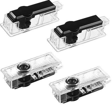Auto Luci per Portiera Auto Logo luci Proiettore,4 Pezzi Luci Benvenute Cortesia LED Llluminazione Portiera Auto Logo Compatibile 1 2 3 4 5 6 7 X1 X2 X3 X4 X5 X6 Usw Series