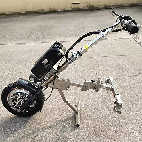 GEJLELDS 500-W-Rollstuhl-Elektro-Handbike-Rollstuhlaufsatz, Rollstuhl-Zuggerät,Umrüstsatz für Elektrorollstühle für Rehabilitationstherapie mit Frontlicht,B