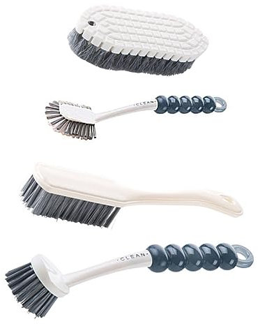 Healifty 4 Pz Spazzola Per La Pulizia Spazzola Per Pentole Spazzole Per Unghie Scrub Setole Con Manico Spazzola Per Piatti Bagno Abito Spazzola Multifunzionale Domestico Plastica