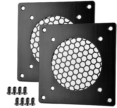 Euroharry Lüftungsgitter 80mm Lüfterabdeckun ?für PC, Computer, AV, elektronische Schränke (2PK)
