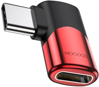 MOGOOD USB C 90 Grad Adapter Männlich zu Weiblich Extender Rechter Winkel für Steam Deck, Switch, Notebook, Tablet und Handy Zubehör