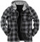 Chemise thermique doublée pour homme - Veste pour homme avec doublure zippée - Veste de chemise d'hiver à carreaux - Chemise de bûcheron décontractée en coton - Chemise de travail décontractée à