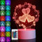 NAVESO 3D Illusion Lampe, Ich Liebe Dich Geschenke für Frauen Männer, Valentinstag Deko Led Nachtlicht Herz 16 Farben, Love 3D Nachtlicht Herz mit Fernbedienung Oder Touch